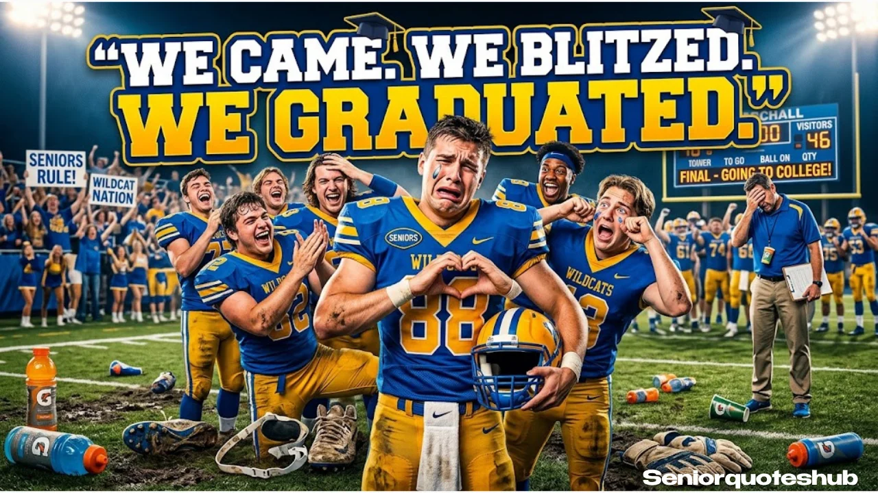 Funny & Punny Senior Night Quotes