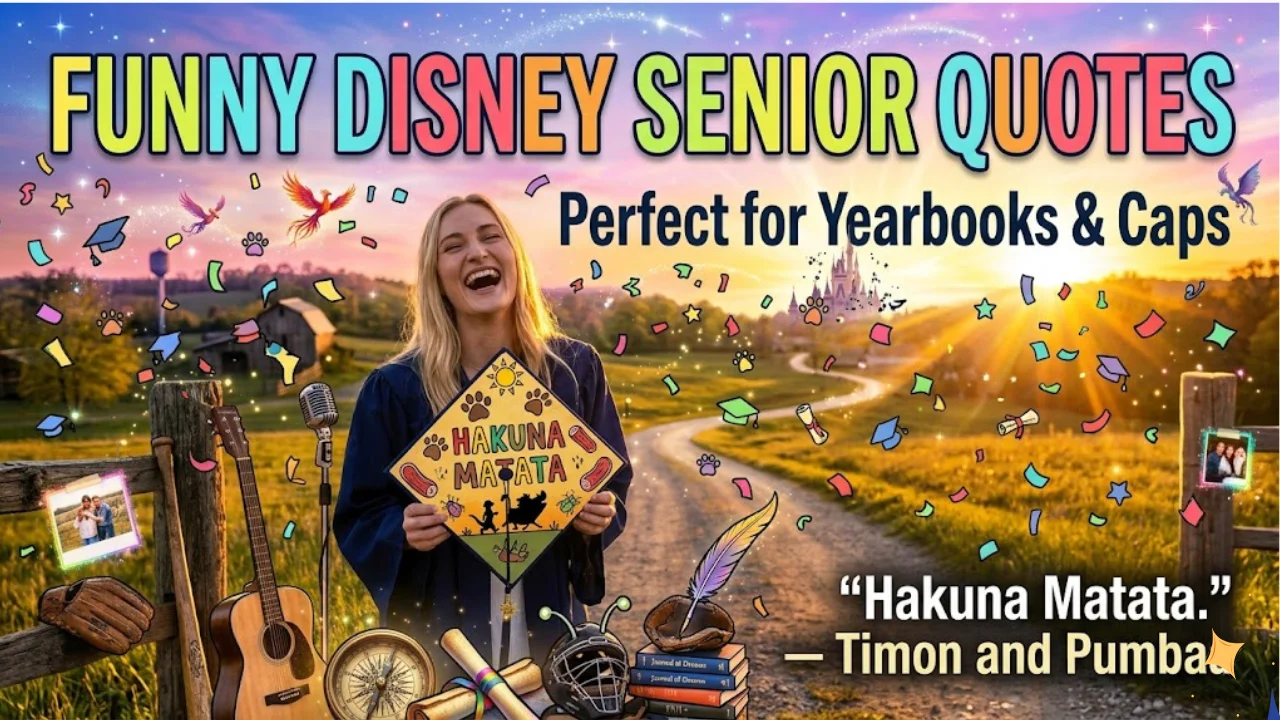 Funny & Short Disney Senior Quotes for Yearbooks and Caps
