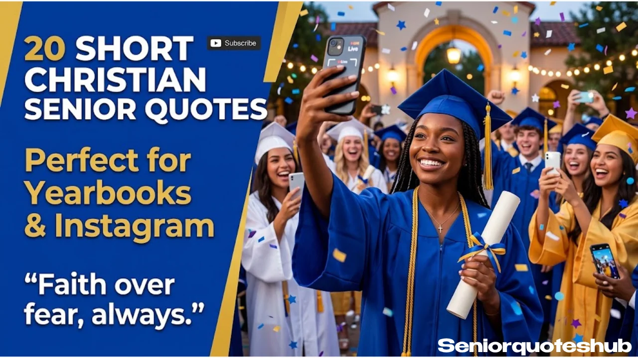 Short Christian Senior Quotes for Yearbooks and Instagram Captions