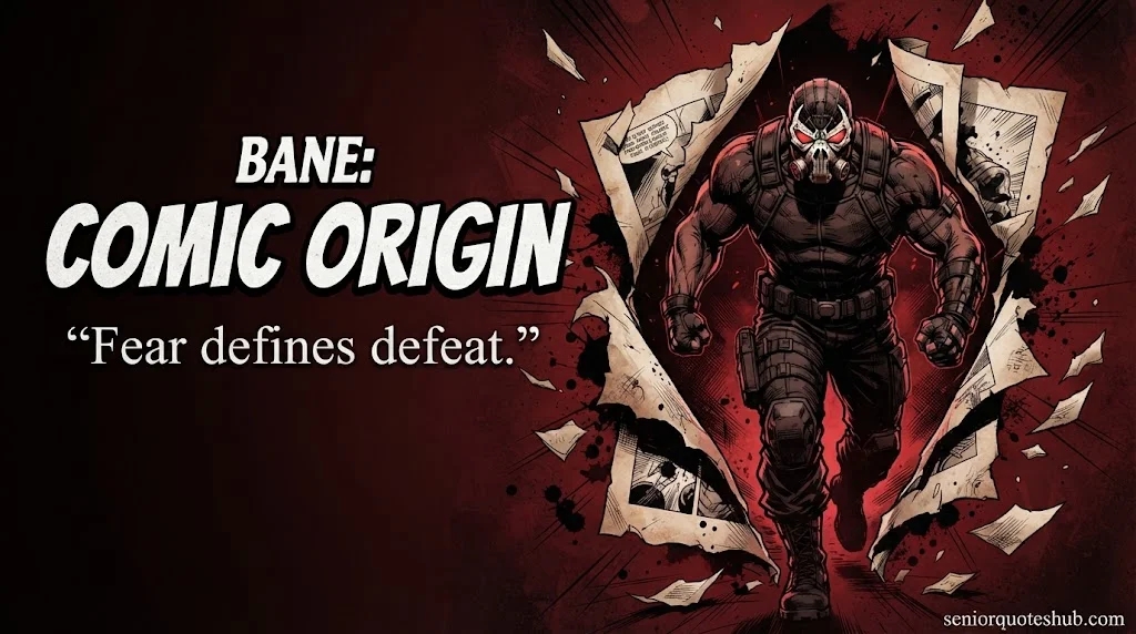 Bane Comic Book Bane's Comic Book Quotes (Different From The Movie)