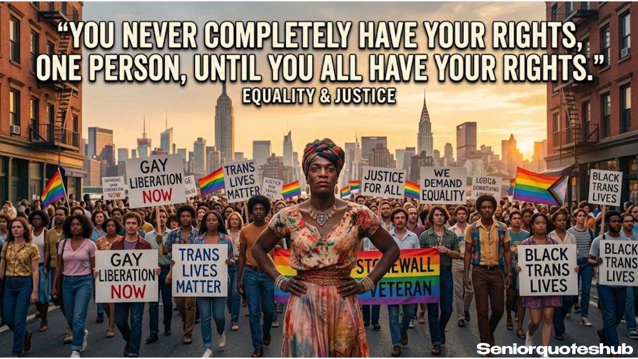 Marsha P. Johnson Quotes About Equality & Justice Marsha P. Johnson Quotes About Equality & Justice