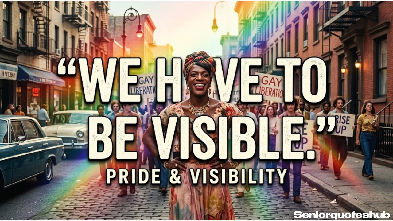 Marsha P. Johnson Quotes About Pride & Visibility Marsha P. Johnson Quotes About Pride & Visibility