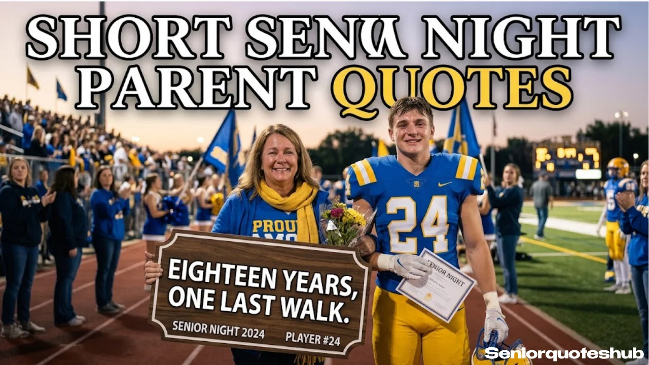 Short Senior Night Parent Quotes for Signs, Shirts and Captions