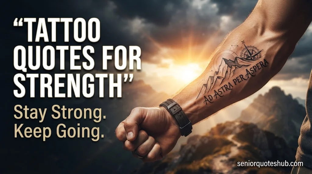 Inspirational Tattoo Quotes for Strength & Hope Inspirational Tattoo Quotes for Strength & Hope