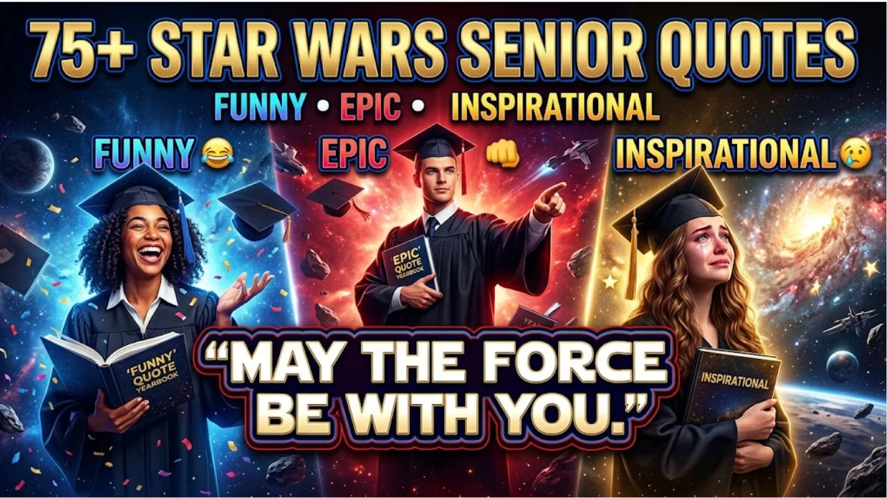 Star Wars Senior Quotes: 75+ Funny, Epic & Inspirational Graduation Quotes